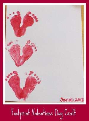 Footprint Baby Valentines Craft