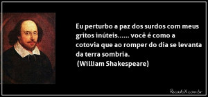 ... , pensamentos, recados e capa para facebook de William Shakespeare
