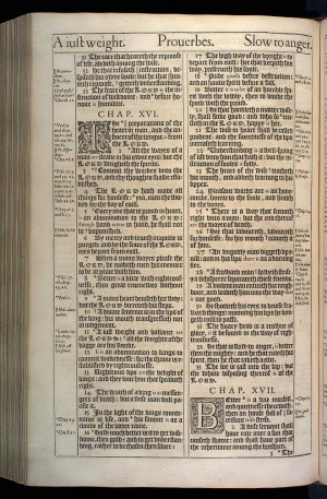 Proverbs Chapter 17 Original 1611 Bible Scan, courtesy of Rare Book ...