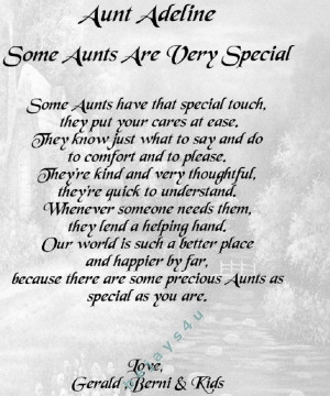 Some Aunts Are Very Special Personalised Poem Picture