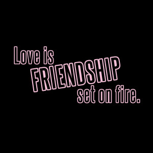 Short Love Quotes 91: “Love is FRIENDSHIP set on fire”