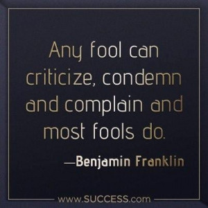 Don't be a fool.