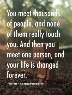 You meet thousands of people