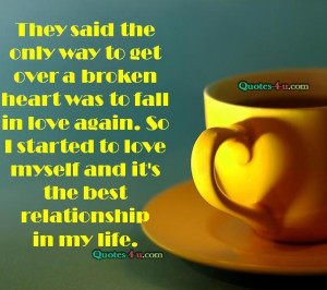 They Said The Only Way To Get Over A Broken heart was to fall in love ...
