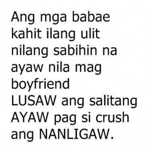 Tagalog Babae Crush Quotes on Social Media Sites