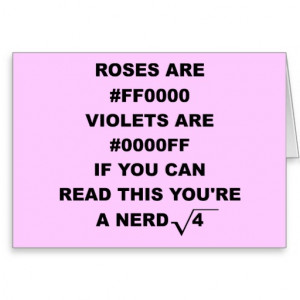 Geek Nerd Genius Valentine's Anniversary or Love G Greeting Card