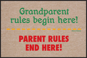 Grandparent Rules Funny Sayings Non-Slip Welcome Doormat [M240HC]