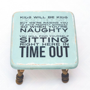 ... www.etsy.com/listing/188801180/distressed-time-out-stool-with-modern