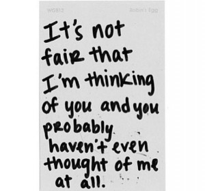 It isn't fair..