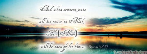 ... someone put trust in Allah_Islamic Quran Verse timeline cover photo