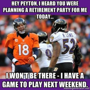 Ray Lewis beating the Broncos funny facebook status update