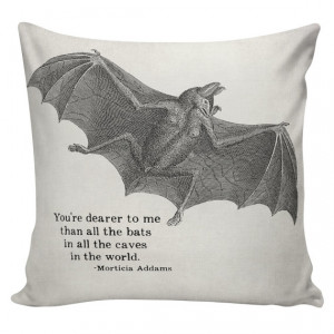 Halloween Addams Family Morticia Quote Cushion Pillow Cover cotton ...
