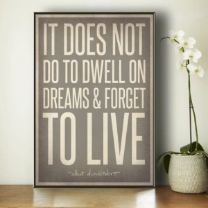 potter poster albus dumbledore quote bedroom decor boy girl poster ...