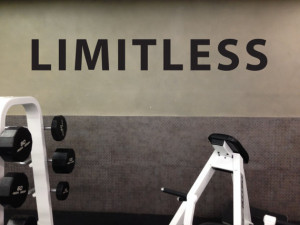 Inspirational Quote Home Fitness Gym, LIMITLESS