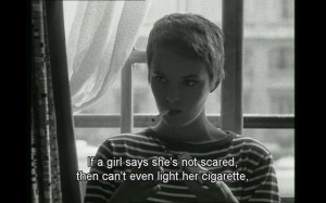 Jean Seberg and Jean-Paul Belmondo in À bout de souffle,