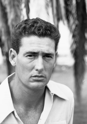 Portrait of Boston Red Sox baseball player Ted Williams in Sarasota ...