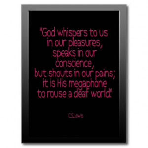 God whispers to us ....