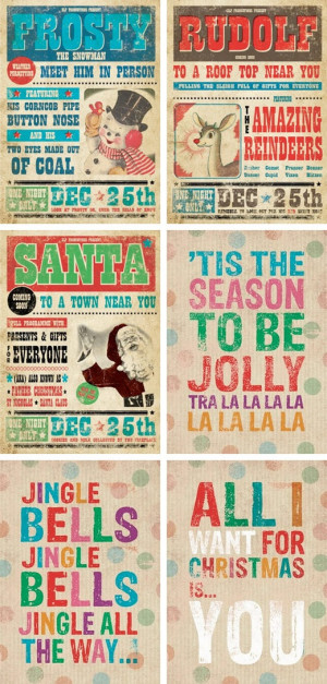 How cute are these Vintage Christmas Posters? I’ve done the ...