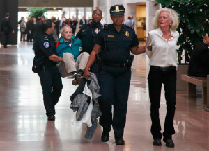hill in this photo george ripley linda carson protester linda carson r ...