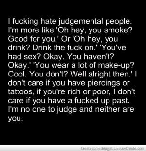 Those Judgemental People