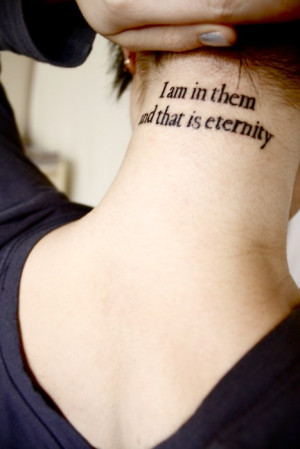 Back Of Neck Tattoos Quotes Cute tattoo ideas for girls