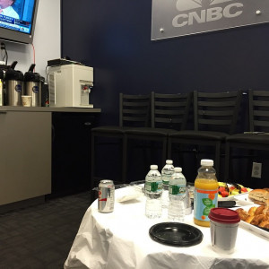 Before my Squawk Box appearance on CNBC waiting in the 39 green room