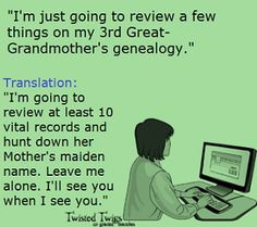 ... few things on my 3rd Great-Grandmother's genealogy.
