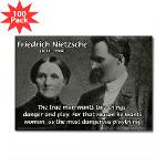 Friedrich Nietzsche: Danger, Play & Woman Philosophy Quote
