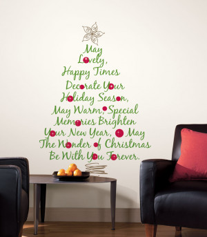 Christmas Tree Quote Giant Wall Stickers