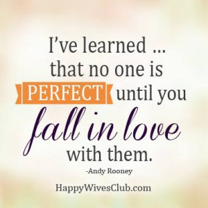 No One is Perfect Until…