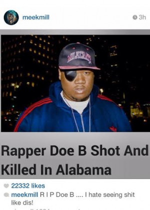 SAD NEWS: Rapper Doe B. Shot & Killed…(T.I., Meek Mill, Maino, Jim ...