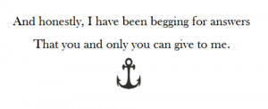 honestly #mayday parade #lyrics #you be the anchor #anchor #you #love ...