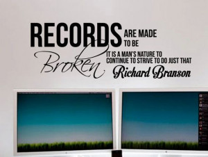 Richard Branson Inspirational Wall Decal Records by MyVinylStory, $22 ...