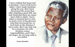 ... of the great hero's of South Africa, and the world, Nelson Mandela