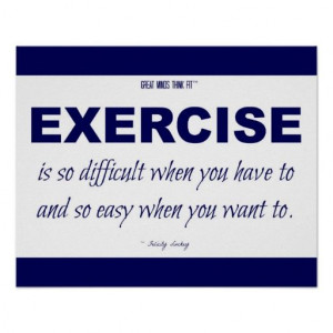 Blue and White Exercise Motivational Quote