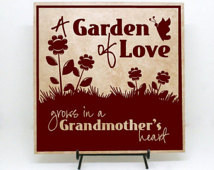 ... Saying, Grandma Flower Garden, Garden Stone, Garden Sign, Gift for Mom