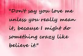 Don’t Say You Love Me Unless You Really Mean It, Because I Might Do ...