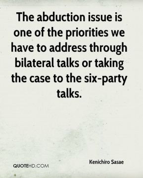 ... through bilateral talks or taking the case to the six-party talks