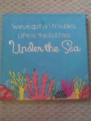 Lilly Inspired Little Mermaid Canvas
