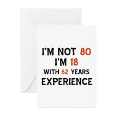 80 year old designs Greeting Card for
