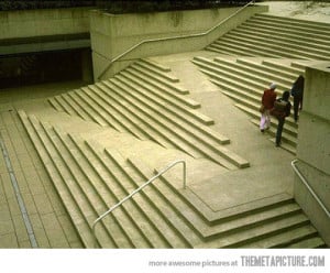 Funny photos cool stairs design ramp