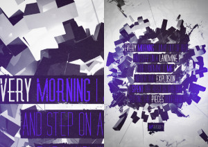 series of explosion-related quote posters.