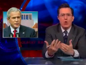 stephen-colbert-lampooned-the-untimely-opening-of-the-bush ...