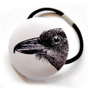 Quoth the raven, 'Nevermore'. RAVEN crow Edgar Allan Poe fabric and ...