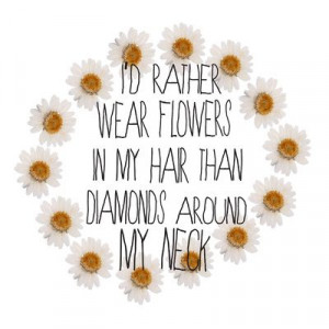 rather wear flowers in my hair Art Print