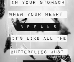 in your stomach when your heart breaks its like all the butterflies ...