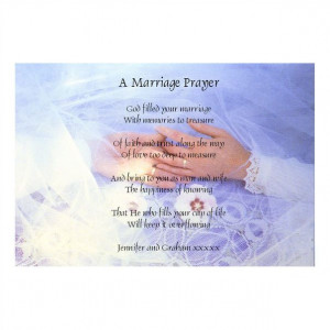 MARRIAGE PRAYER inspirational poem and words. FREE POSTAGE