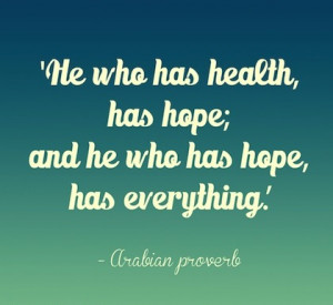 hope and health picture quote