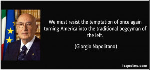 We must resist the temptation of once again turning America into the ...