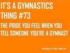 It's a gymnastics thing